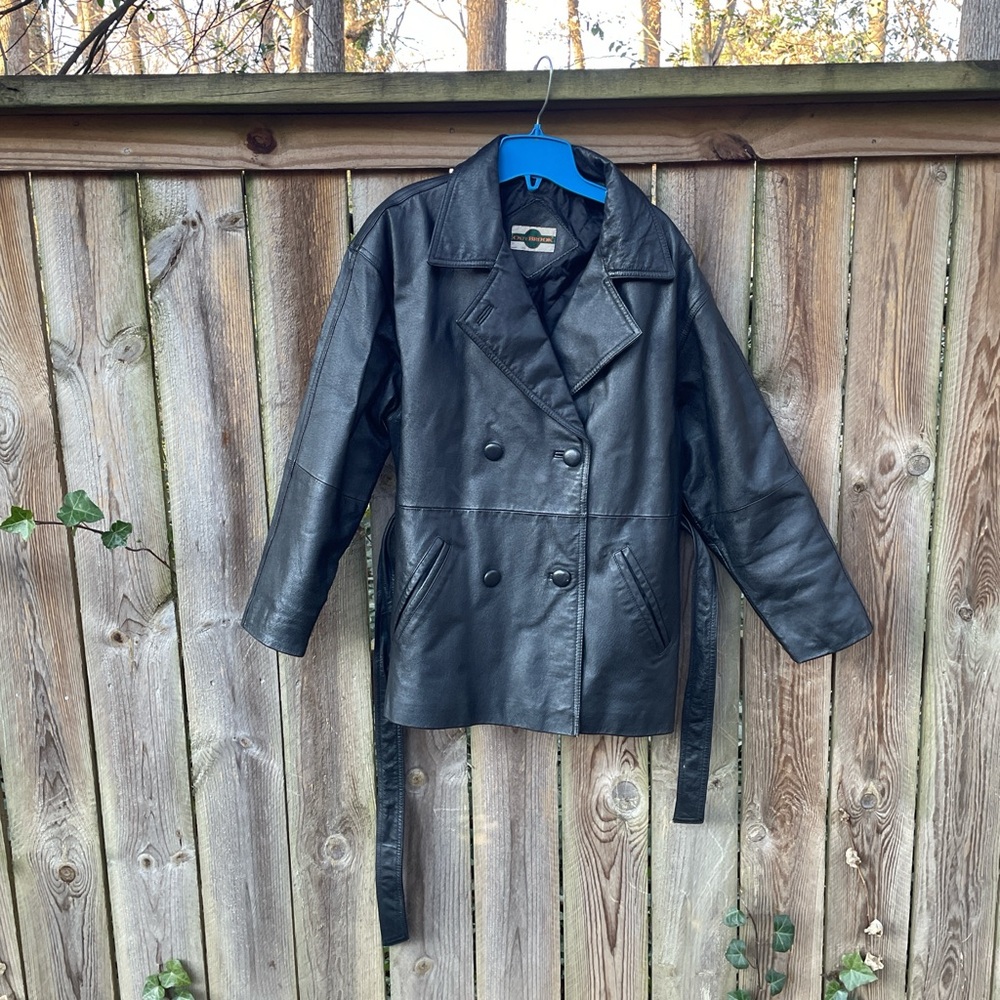 Vintage Out Book Women's Black Leather Jacket